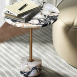 Marble Duo Side Table Set with Brass Accents for Modern Interiors