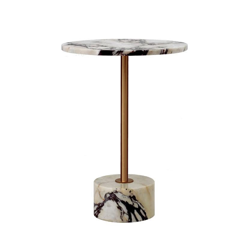 Marble Duo Side Table Set with Brass Accents for Modern Interiors