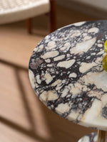 Marble Duo Side Table Set with Brass Accents for Modern Interiors