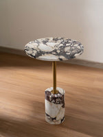 Marble Duo Side Table Set with Brass Accents for Modern Interiors