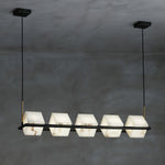 Alabaster Square Box Chandelier