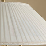 Marcellia Pleated Fabric Pendant Light with Wood Accent, Gold Finish