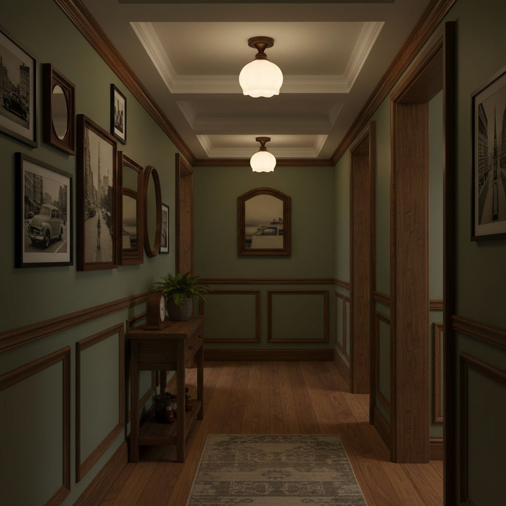 Marcellis Flush Mount Ceiling Light in Vintage Bronze and Glass