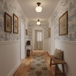 Marcellis Flush Mount Ceiling Light in Vintage Bronze and Glass