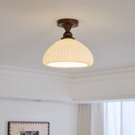 Marcellis Flush Mount Ceiling Light in Vintage Bronze and Glass