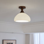 Marcellis Flush Mount Ceiling Light in Vintage Bronze and Glass