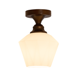 Marcellis Flush Mount Ceiling Light in Vintage Bronze and Glass