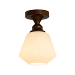 Marcellis Flush Mount Ceiling Light in Vintage Bronze and Glass