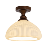 Marcellis Flush Mount Ceiling Light in Vintage Bronze and Glass