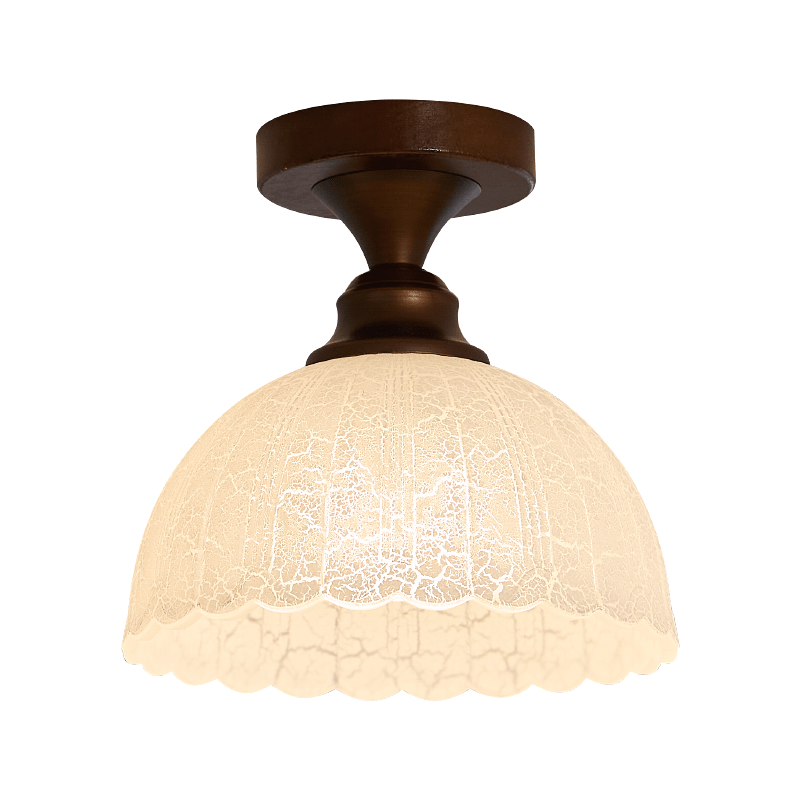 Marcellis Flush Mount Ceiling Light in Vintage Bronze and Glass
