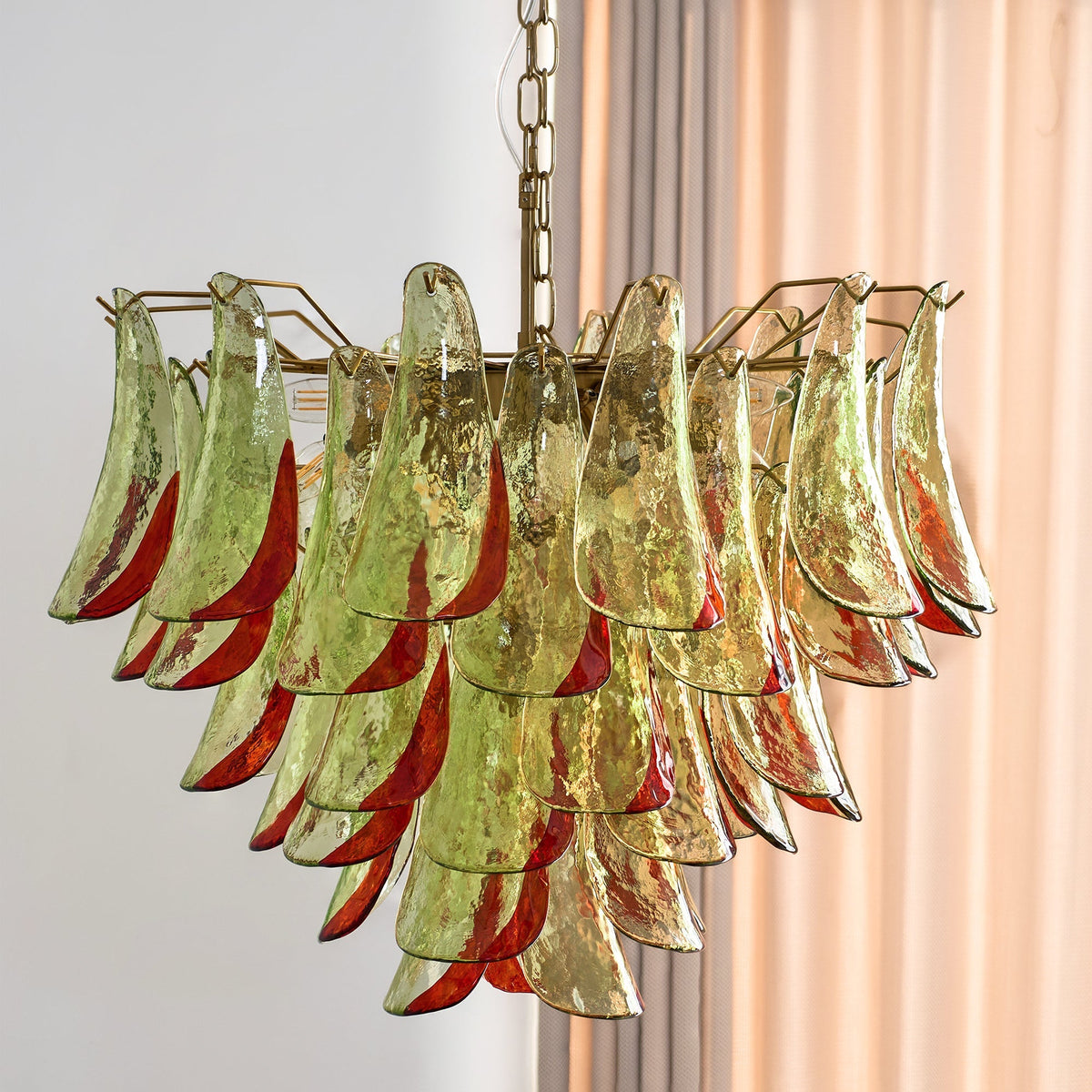 Marielle Glass Chandelier – Modern Art Deco Pendant Light for Dining Room & Foyer