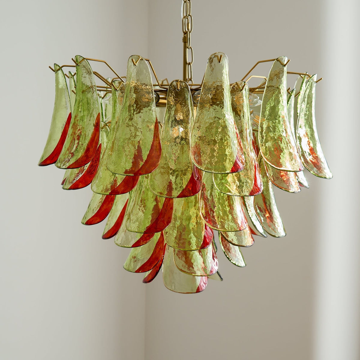 Marielle Glass Chandelier – Modern Art Deco Pendant Light for Dining Room & Foyer