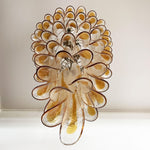 Marigold Glass Chandelier – Cascading Amber Petal Pendant Light for Dining Room & Entryway