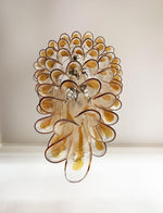 Marigold Glass Chandelier – Cascading Amber Petal Pendant Light for Dining Room & Entryway