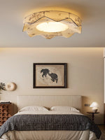 Marisca Flush Mount Ceiling Light – Modern Fabric LED Ceiling Lamp for Bedroom & Living Room