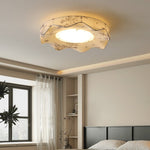 Marisca Flush Mount Ceiling Light – Modern Fabric LED Ceiling Lamp for Bedroom & Living Room