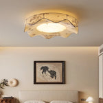 Marisca Flush Mount Ceiling Light – Modern Fabric LED Ceiling Lamp for Bedroom & Living Room