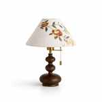 Marlowe Bloom Table Lamp – Art Shade Wooden Bedside Light