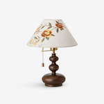Marlowe Bloom Table Lamp – Art Shade Wooden Bedside Light
