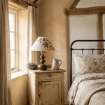Marlowe Bloom Table Lamp – Art Shade Wooden Bedside Light
