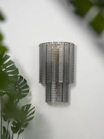 Marlowe Wall Sconce in Smoke Grey Glass and Gold Metal