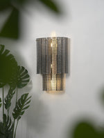 Marlowe Wall Sconce in Smoke Grey Glass and Gold Metal