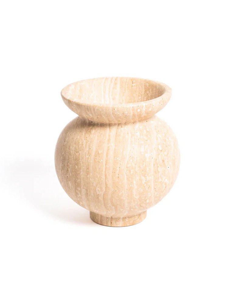 Marrow Sculptural Marble Vase for Refined Interiors