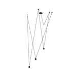 Modular Pendant Chandelier with Matte Lacquered Cables, 1-12 Lights