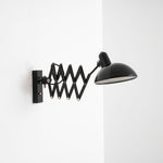 Maxon Adjustable Spring Wall Sconce in Glossy Black
