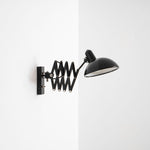 Maxon Adjustable Spring Wall Sconce in Glossy Black