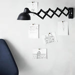 Maxon Adjustable Spring Wall Sconce in Glossy Black