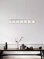 Modern Round Glass Chandelier with Chrome or Gold Finish for Living and Dining Rooms