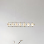 Modern Round Glass Chandelier with Chrome or Gold Finish for Living and Dining Rooms