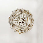 Mazzega Murano Transparent Amber Glasses Chandelier