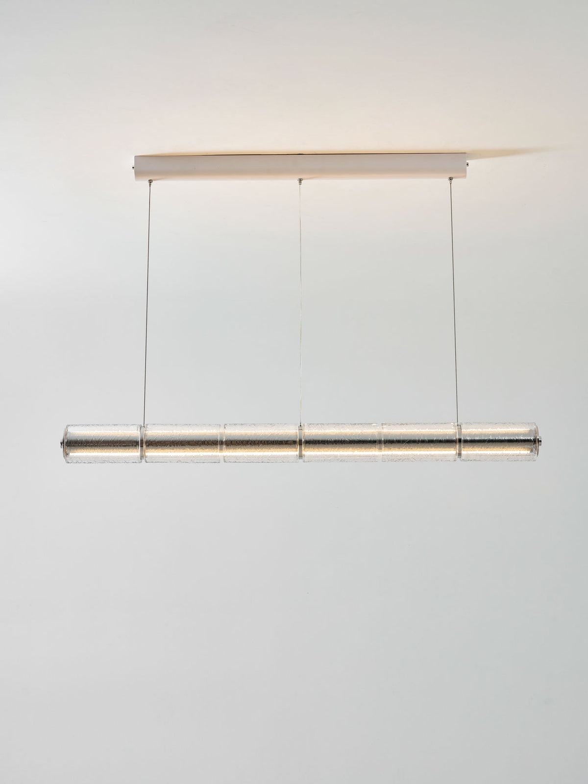 Mcdade Segmented Glass Linear Chandelier – Modern LED Pendant Light for Dining Room and Kitchen Island