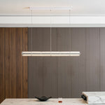 Mcdade Segmented Glass Linear Chandelier – Modern LED Pendant Light for Dining Room and Kitchen Island