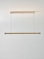 Mcdade Segmented Glass Linear Chandelier – Modern LED Pendant Light for Dining Room and Kitchen Island