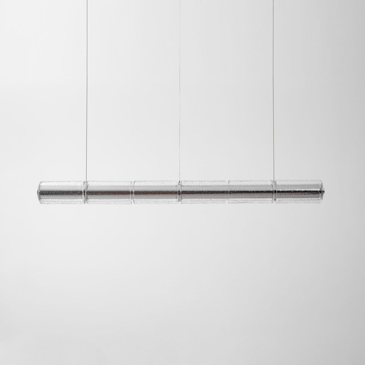 Mcdade Segmented Glass Linear Chandelier – Modern LED Pendant Light for Dining Room and Kitchen Island