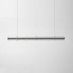 Mcdade Segmented Glass Linear Chandelier – Modern LED Pendant Light for Dining Room and Kitchen Island