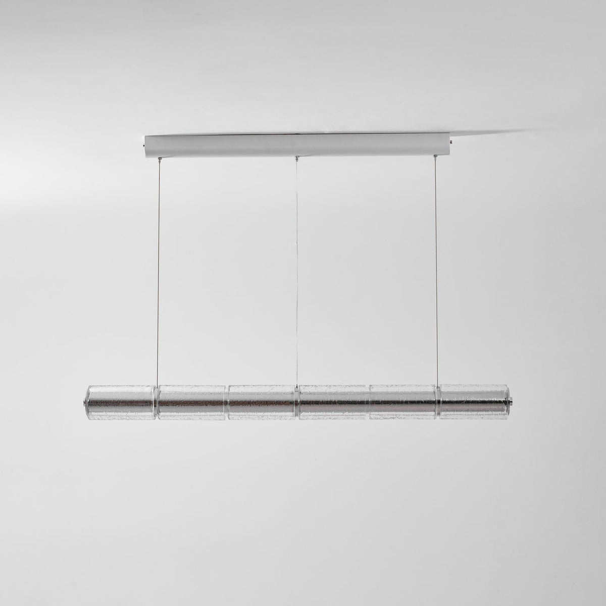 Mcdade Segmented Glass Linear Chandelier – Modern LED Pendant Light for Dining Room and Kitchen Island