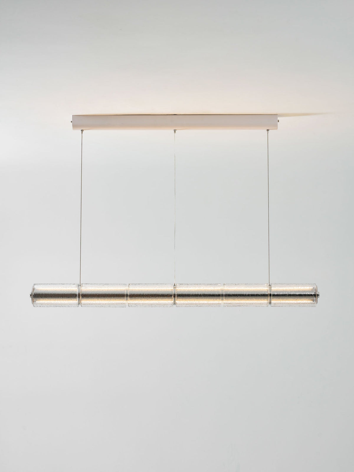 Mcdade Segmented Glass Linear Chandelier – Modern LED Pendant Light for Dining Room and Kitchen Island