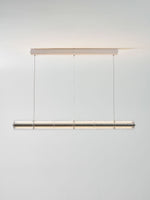 Mcdade Segmented Glass Linear Chandelier – Modern LED Pendant Light for Dining Room and Kitchen Island