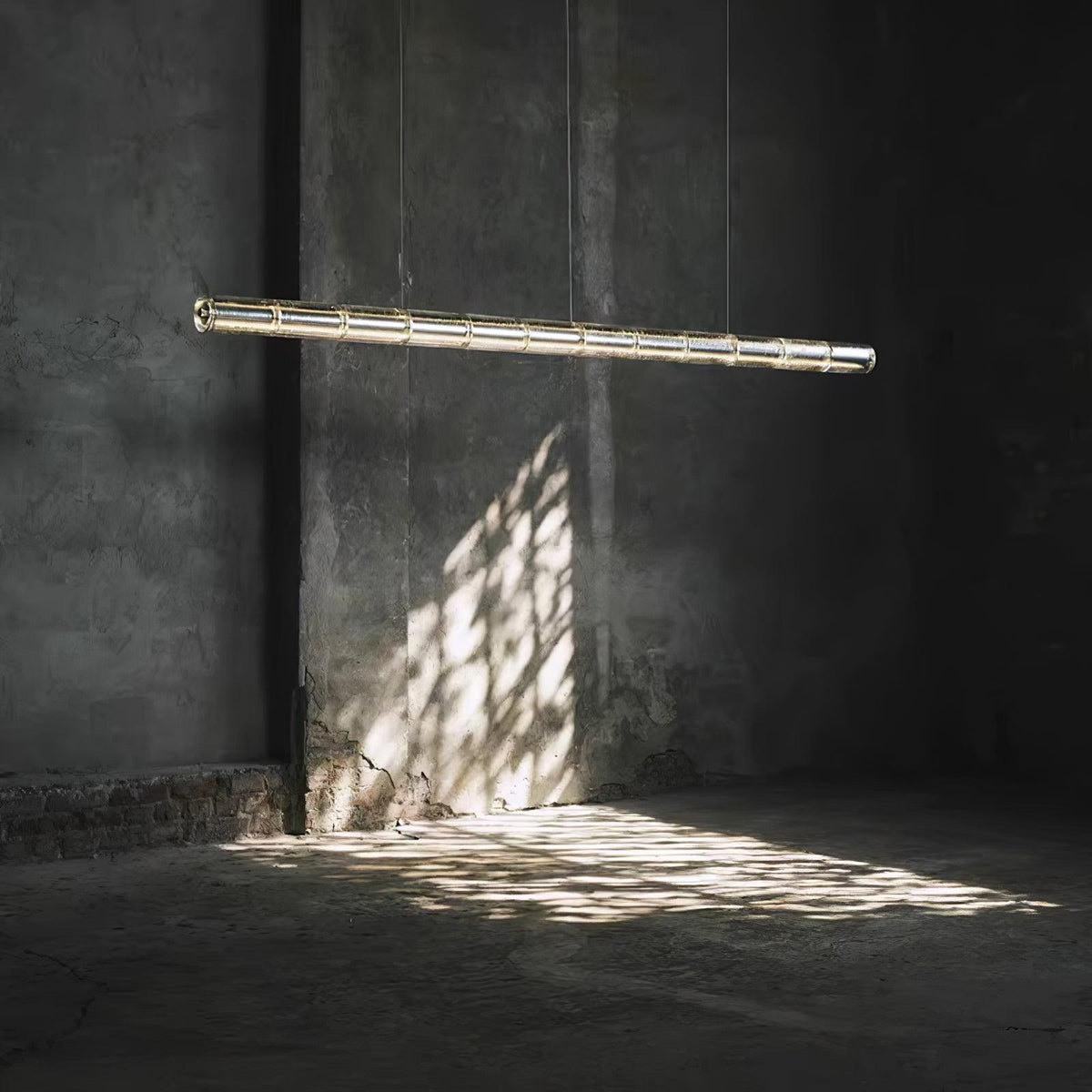 Mcdade Segmented Glass Linear Chandelier – Modern LED Pendant Light for Dining Room and Kitchen Island