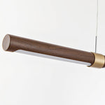 Meblo Linear LED Pendant Light in Gold or Walnut