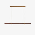 Meblo Linear LED Pendant Light in Gold or Walnut