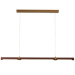 Meblo Linear LED Pendant Light in Gold or Walnut
