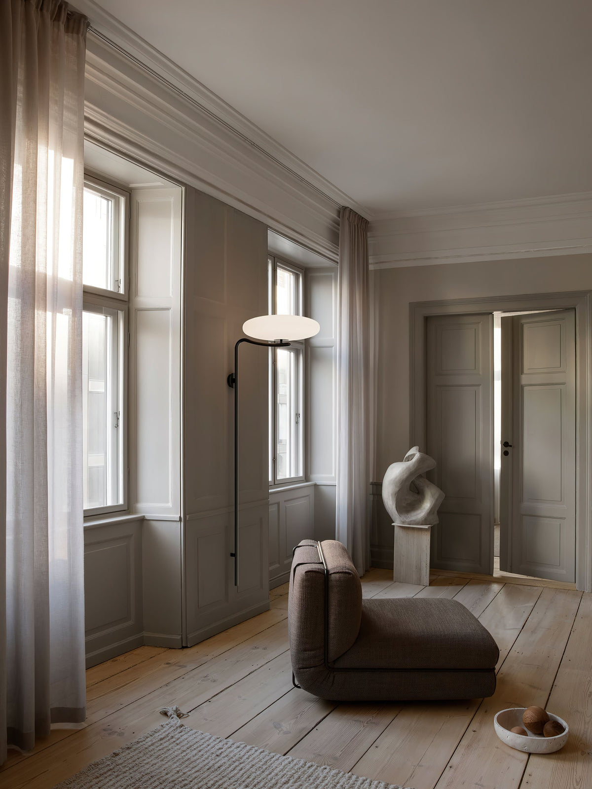 Arc Wall Sconce with Opal Glass Shade | Modern Minimalist Lighting