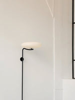 Arc Wall Sconce with Opal Glass Shade | Modern Minimalist Lighting