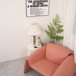 Lloyd Sculptural Marble Table Lamp with Silk Shade