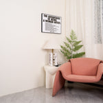 Lloyd Sculptural Marble Table Lamp with Silk Shade